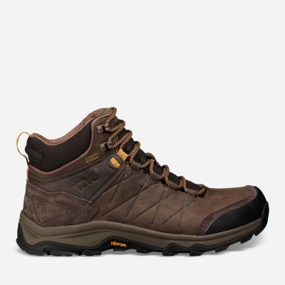 Teva Arrowood Riva Mid WP - Men's Teva Hiking Boots - Coffee | India (KSMQ56124)